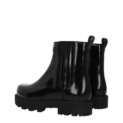 Bottes de cheville en cuir noir Givenchy