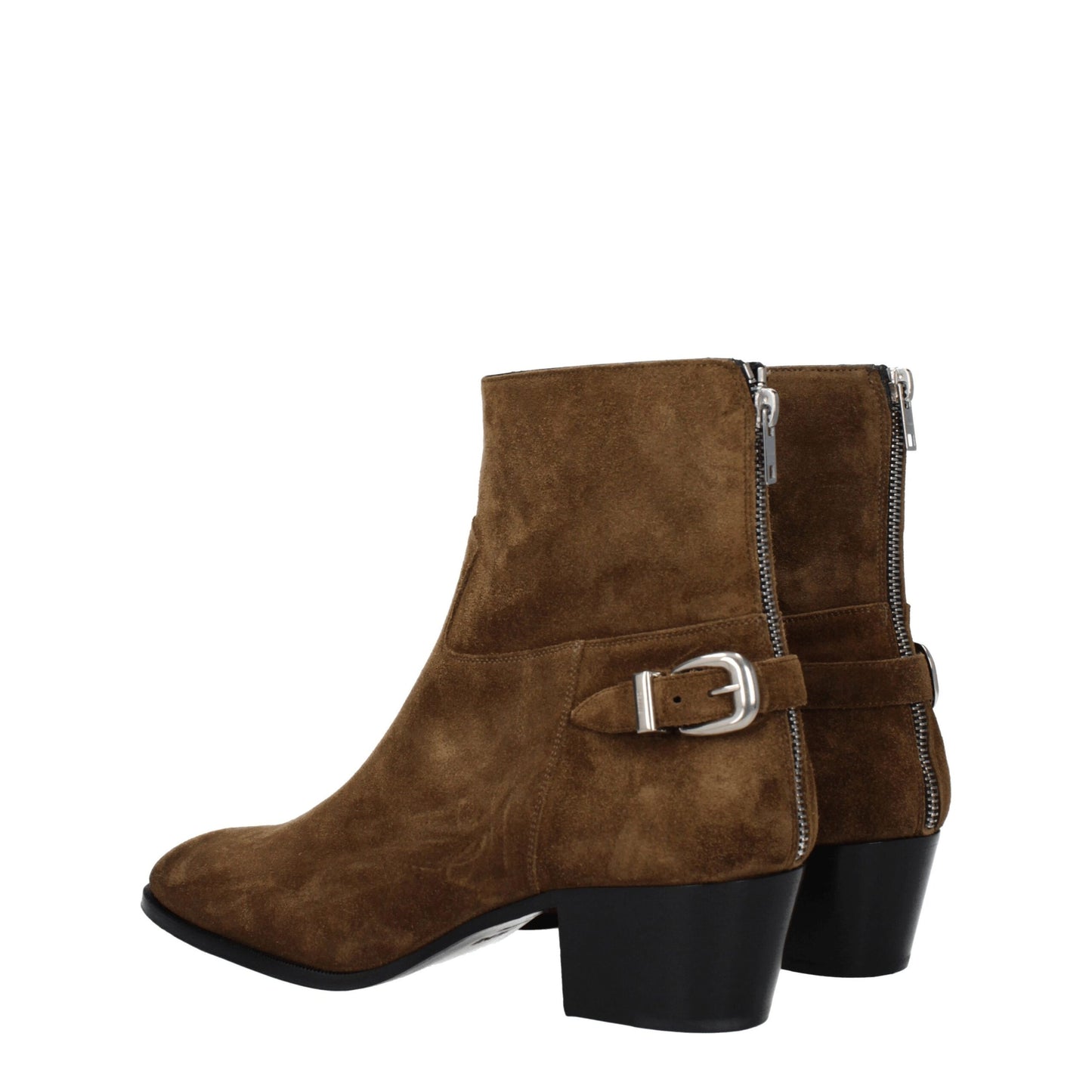 Bottines en cuir marron de Céline