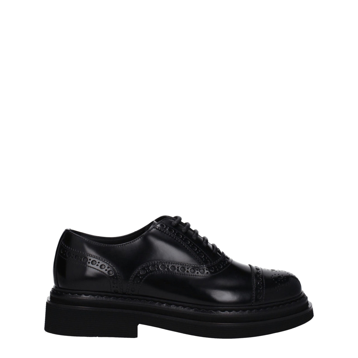 Dolce & Gabbana Black Leather Oxfords and Derbies for Men
