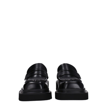 Mocassins à enfiler en cuir noir de Dolce &amp; Gabbana