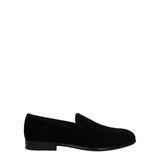 Dolce & Gabbana Black Velvet Slip-On Loafers for Men