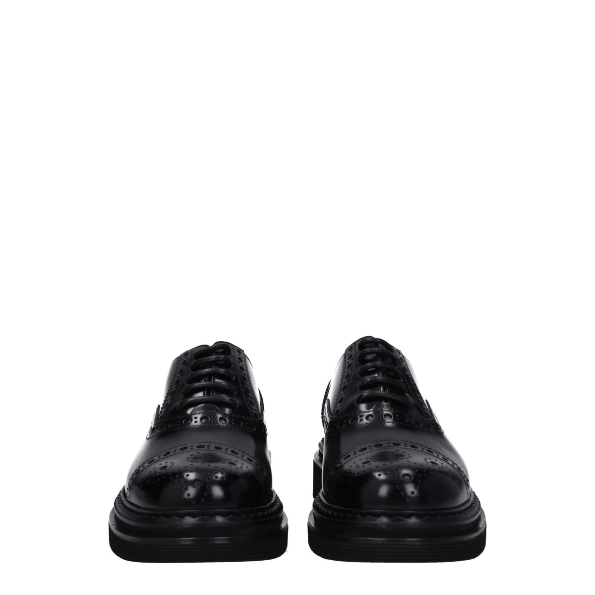 Dolce & Gabbana Black Leather Oxfords and Derbies for Men