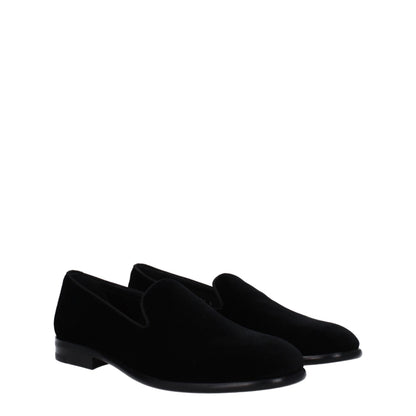 Mocassins à enfiler en velours noir de Dolce &amp; Gabbana
