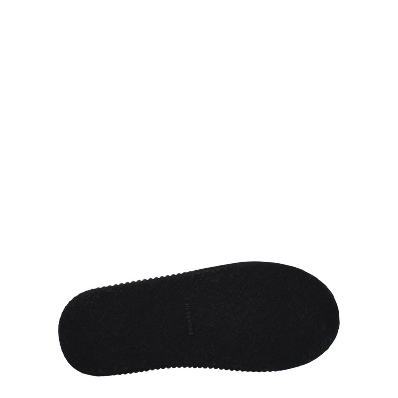 Jil Sander Black Fabric Platform Sneakers for Everyday Style