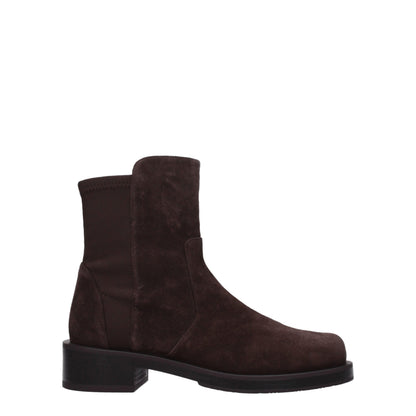 Stuart Weitzman Bruine Lederen Enkellaarsjes