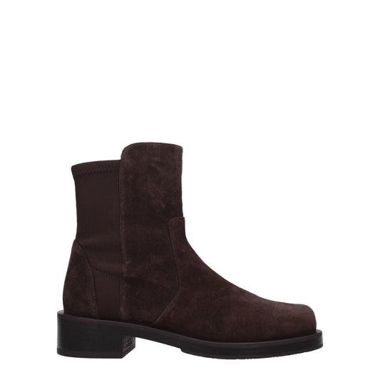 Stuart Weitzman Bruine Lederen Enkellaarsjes