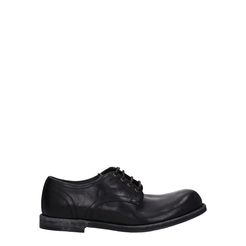 Dolce & Gabbana Black Leather Oxfords and Derbies