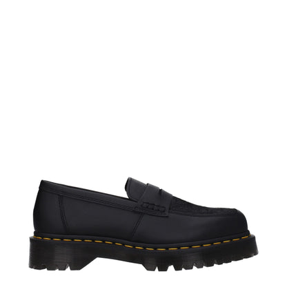 Dr. Martens Mocassins en cuir noir à enfiler