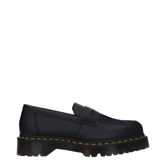 Dr. Martens Mocassins en cuir noir à enfiler