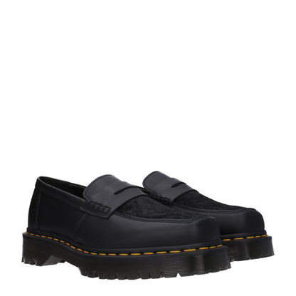 Dr. Martens Mocassins en cuir noir à enfiler