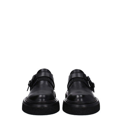 Max Mara leren oxfords en derbies in het zwart