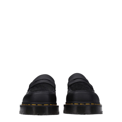 Dr. Martens Mocassins en cuir noir à enfiler