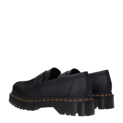 Dr. Martens Mocassins en cuir noir à enfiler