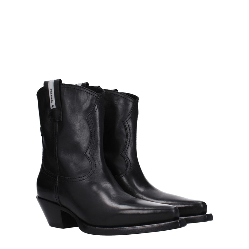 Premiata Black Leather Ankle Boots - Chic and Comfortable