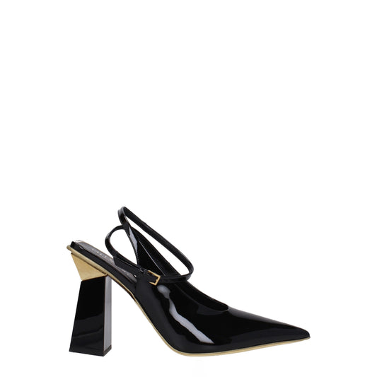Valentino Garavani Zwarte Lederen Sandalen