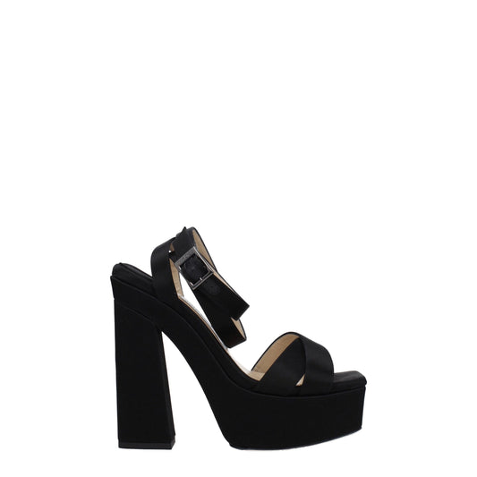 Zwarte satijnen platformeschoenen van Jimmy Choo