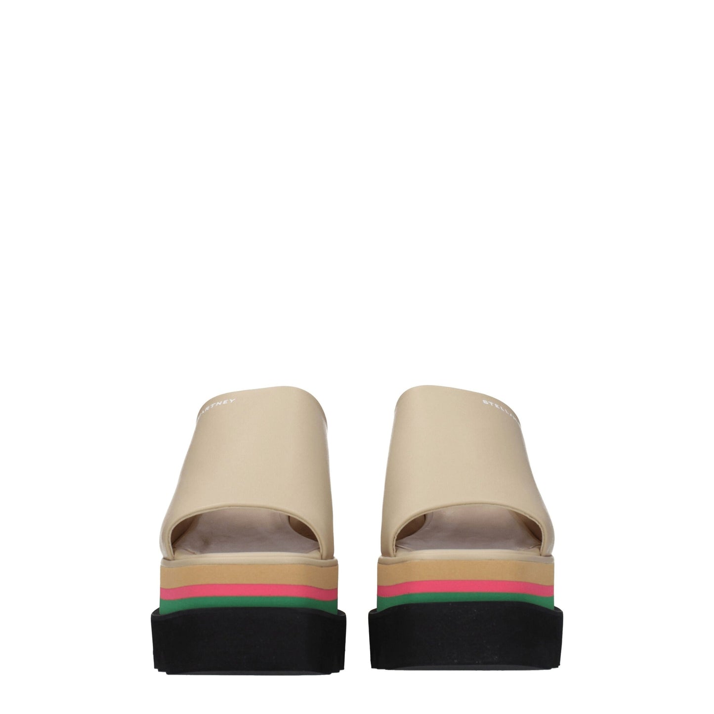 Stella McCartney beige leren slippersandalen