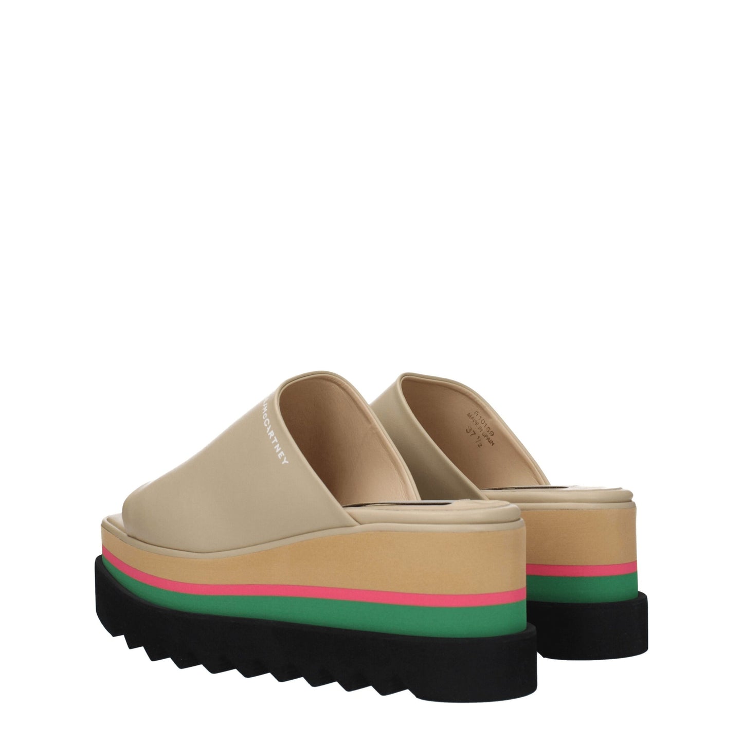 Stella McCartney beige leren slippersandalen