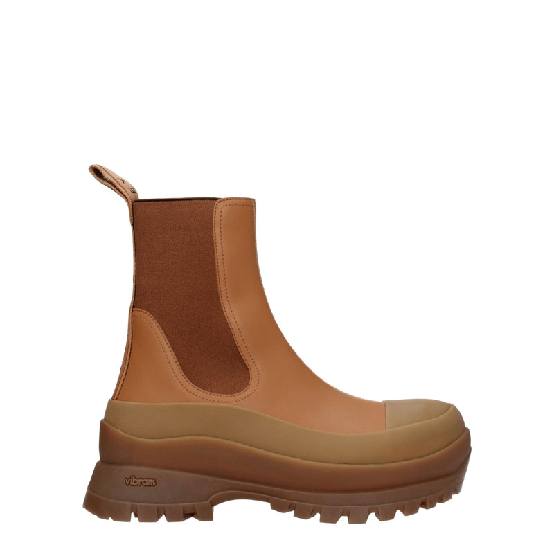 Stella McCartney Brown Leather Ankle Boots - Eco-Friendly Style