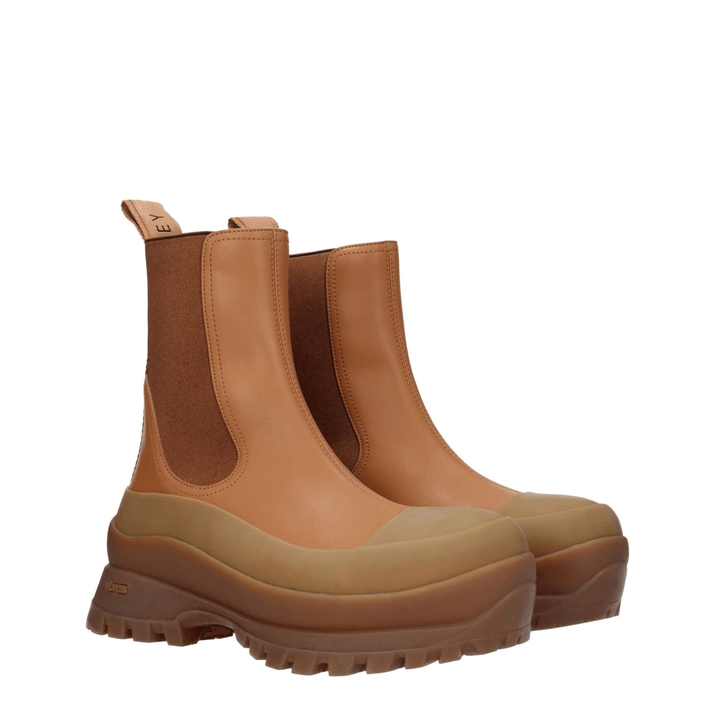 Bruine leren enkellaarzen van Stella McCartney
