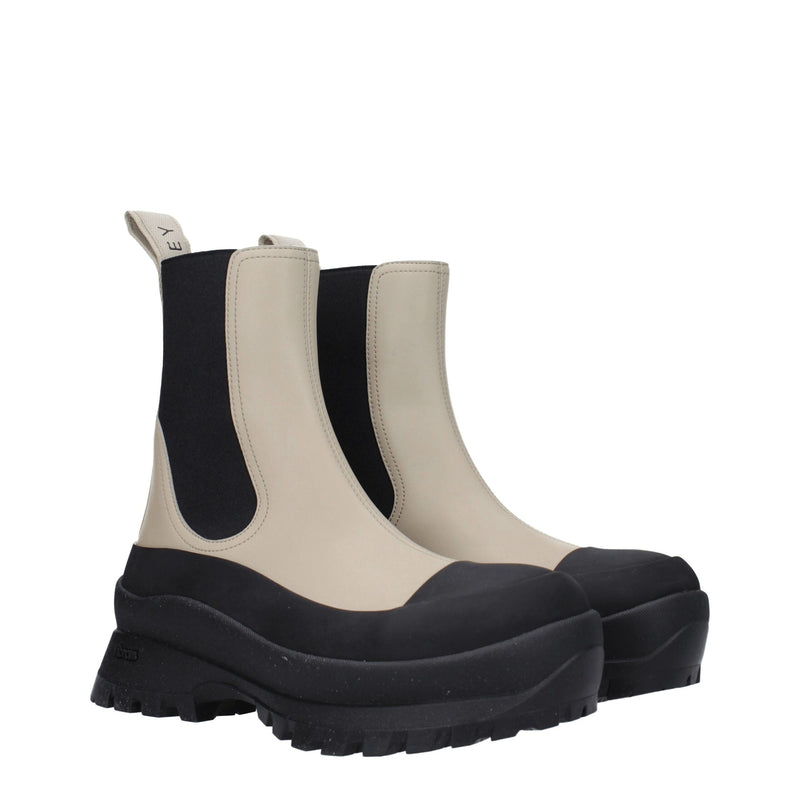 Stella McCartney Black Leather Ankle Boots - Eco-Friendly Elegance