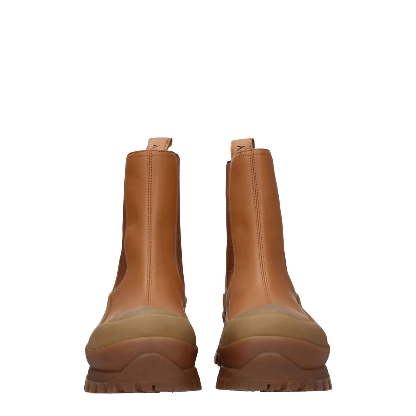 Bruine leren enkellaarzen van Stella McCartney