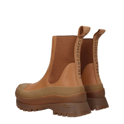 Bruine leren enkellaarzen van Stella McCartney