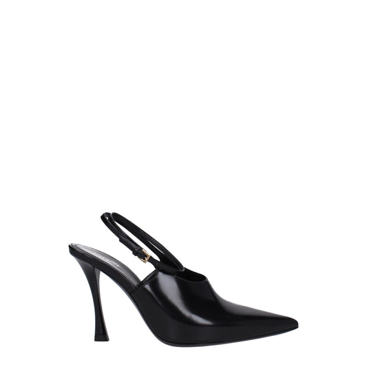 Givenchy zwarte leren pumps met hoge hak