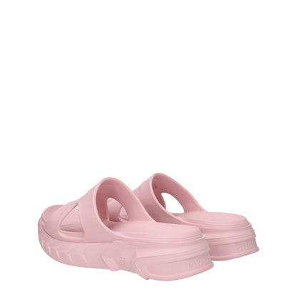 Givenchy Roze Katoenen Slippers Sandalen