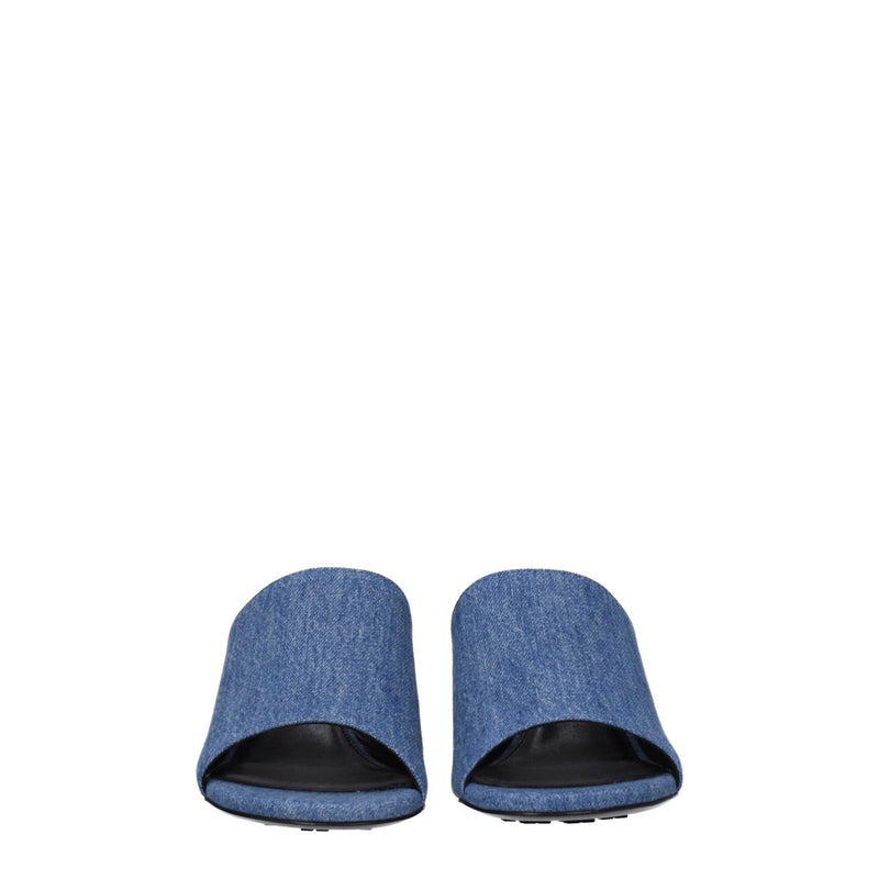 Givenchy Blue Fabric Platforms - Élégantes Sandales à Bout Ouvert