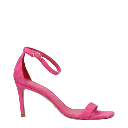 Roze leren stiletto-hakken sandalen van Stuart Weitzman
