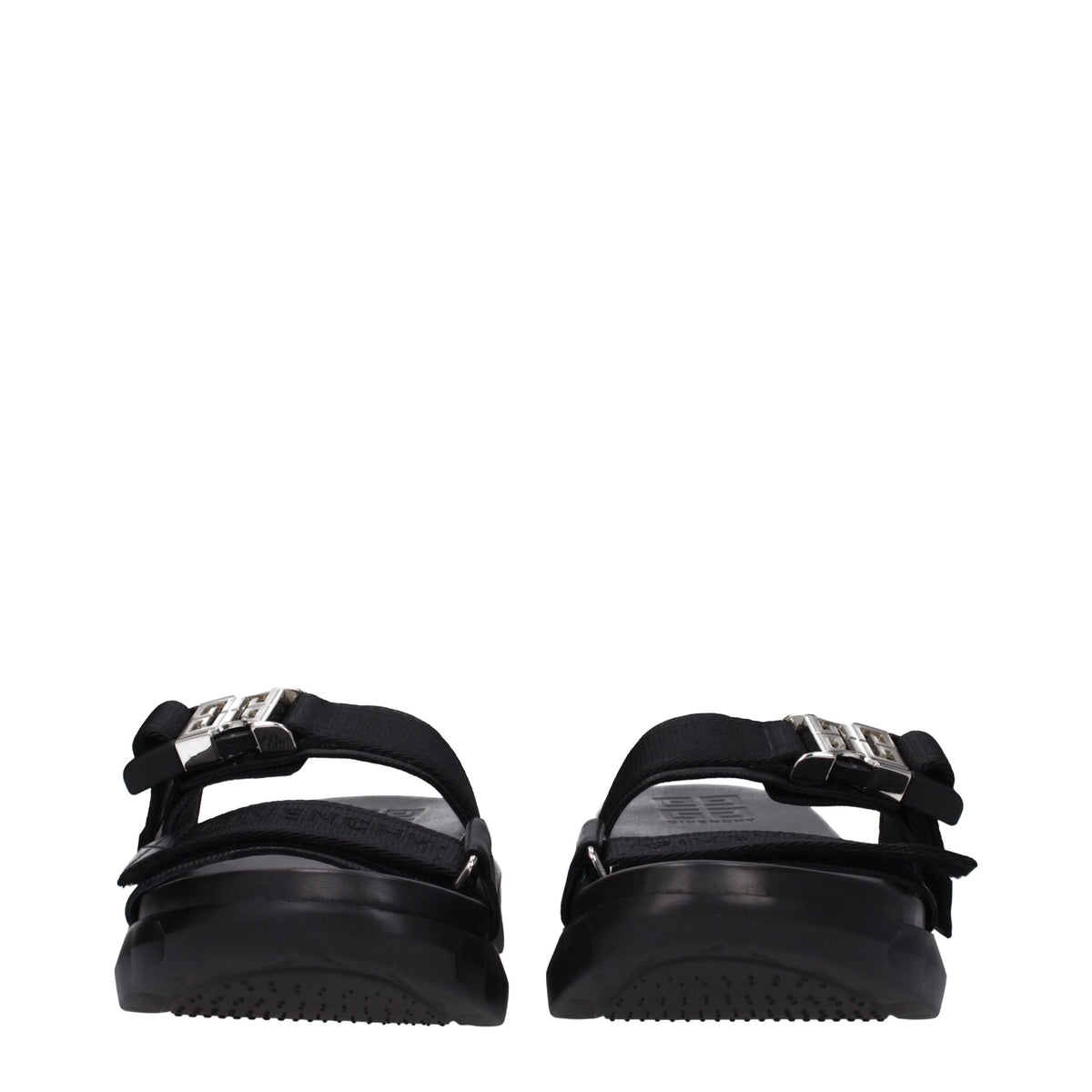 Givenchy Black Fabric Slippers Sandals with Iconic Logo