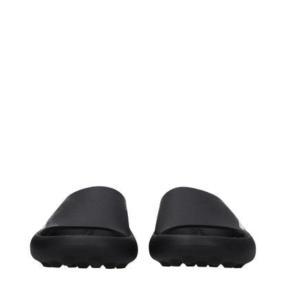 Sandales-pantoufles en coton noir Ambush