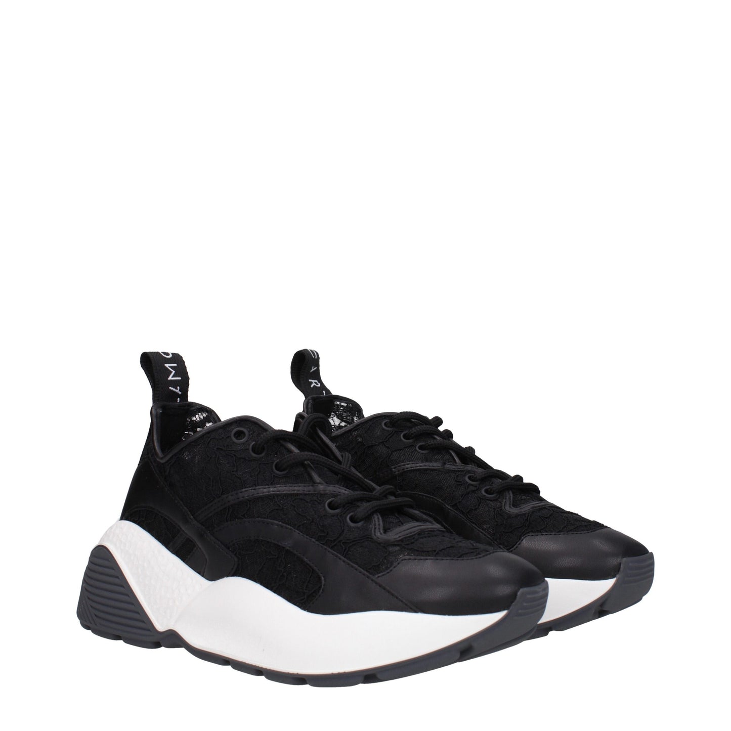 Stella McCartney zwarte stoffen chunky sneakers