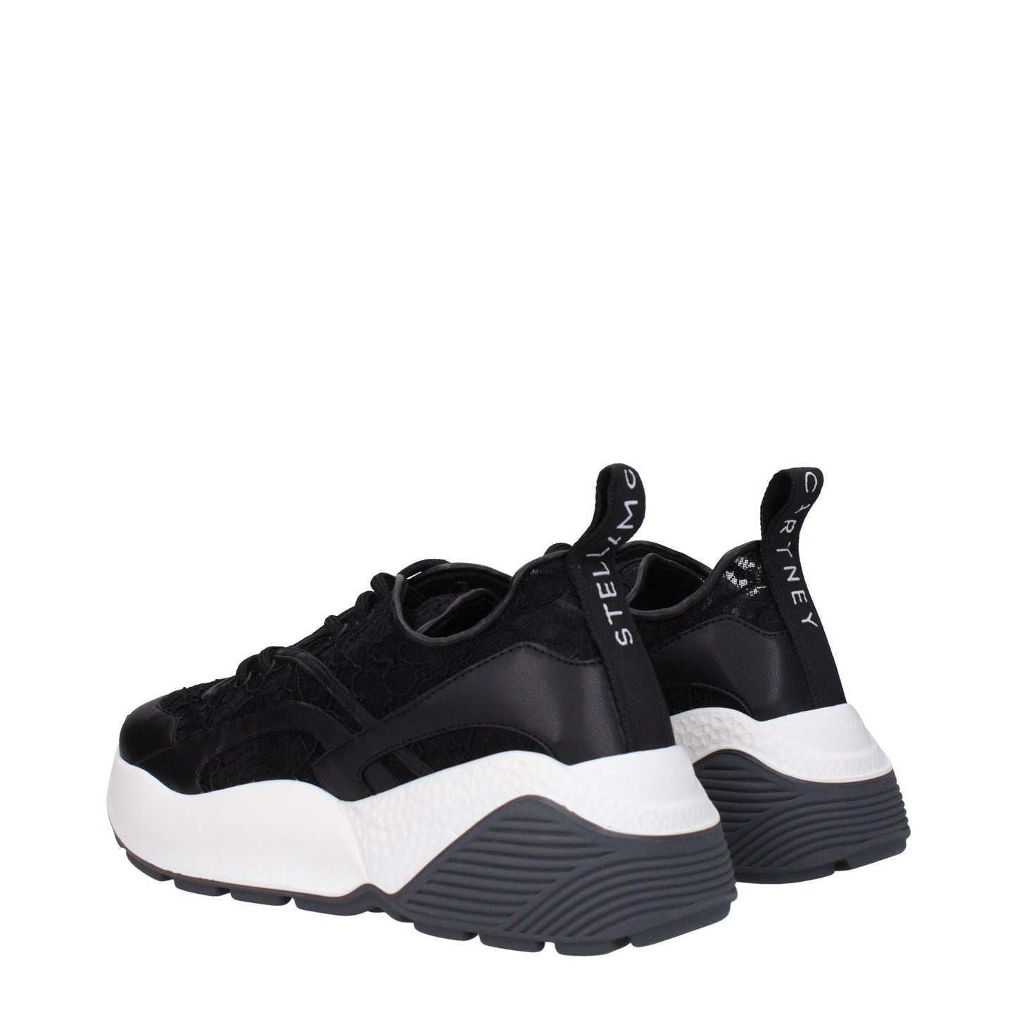 Stella McCartney zwarte stoffen chunky sneakers