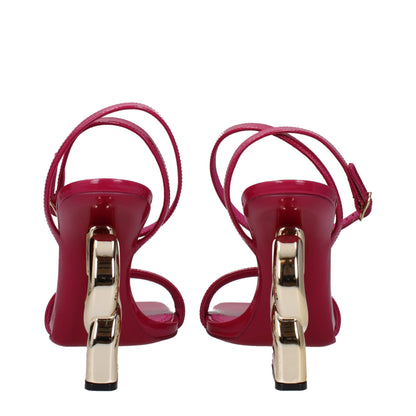 Dolce &amp; Gabbana roze leren stiletto sandalen