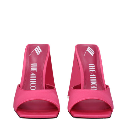 De Attico platforms in roze stof
