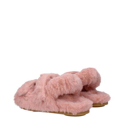 Max Mara Roze Sandalen met Vacht
