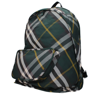 Sacs à dos en tissu vert Burberry