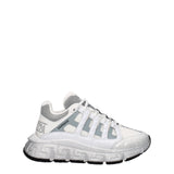 Versace White Fabric Athletic Sneakers for Women - Luxury Footwear