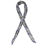 Burberry Gray Silk Foulard - Elegant Check Print