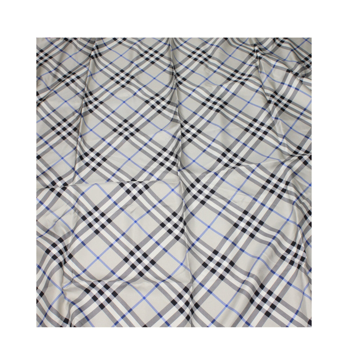 Burberry Gray Silk Foulard - Elegant Check Print