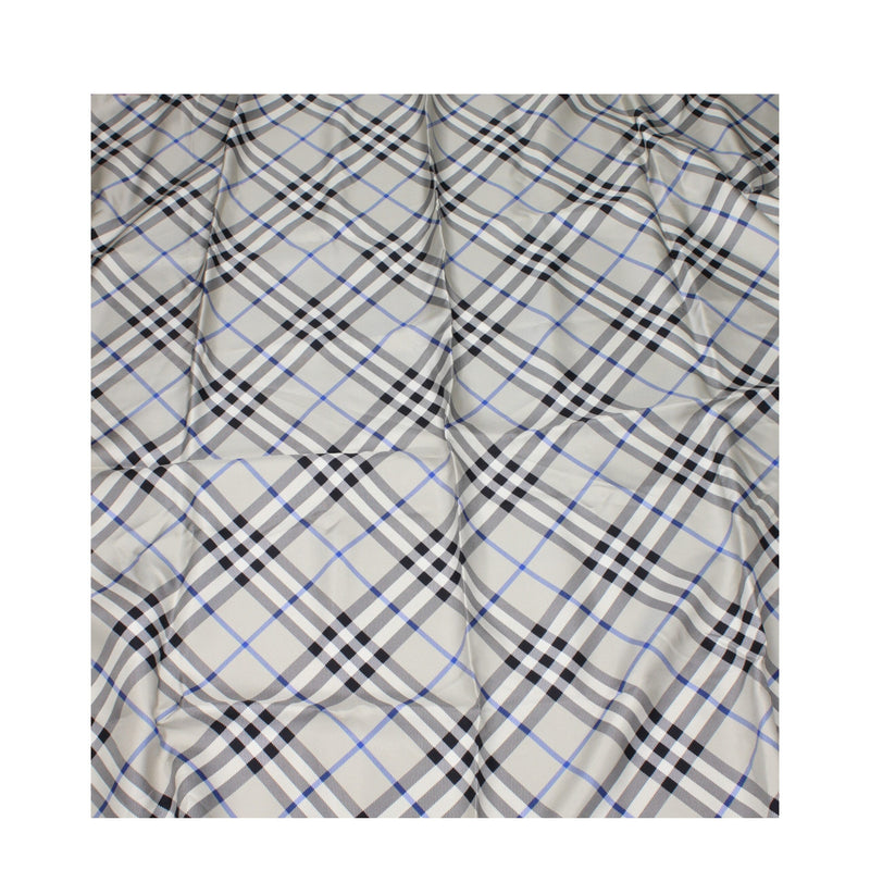 Burberry Gray Silk Foulard - Elegant Check Print