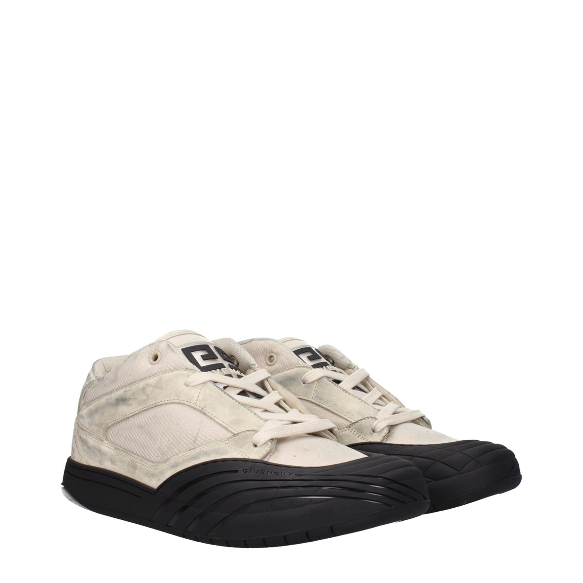 Givenchy Beige Fabric Chunky Sneakers - Vintage Style Footwear
