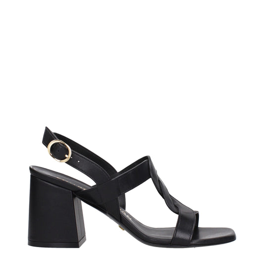 Stuart Weitzman zwarte leren platformschoenen