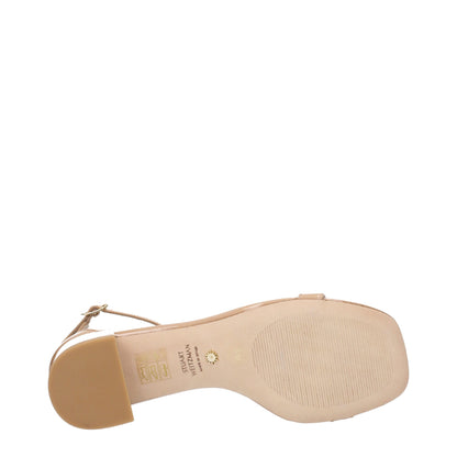 Roze leren platte sandalen van Stuart Weitzman