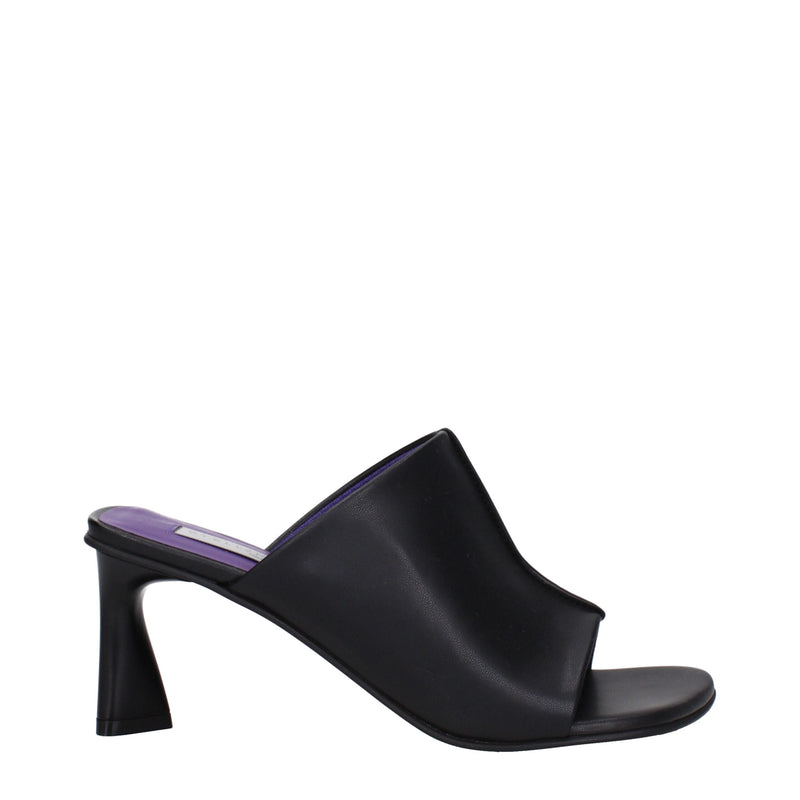 Stella McCartney Sandales à Talons Aiguilles en Cuir Noir