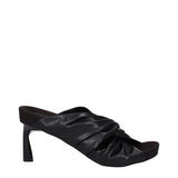 Stella McCartney Black Leather Stiletto Heels Sandals