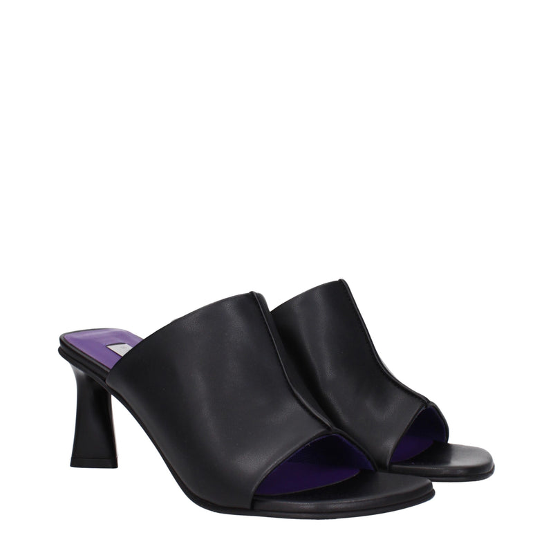 Stella McCartney Sandales à Talons Aiguilles en Cuir Noir