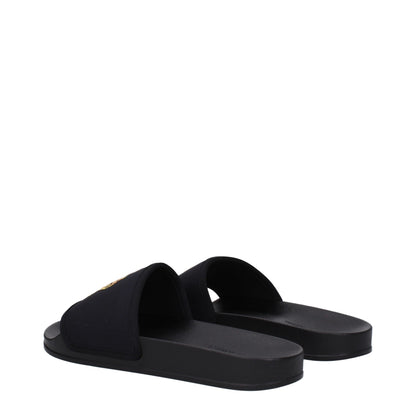 Sandales-chaussons en tissu noir Palm Angels
